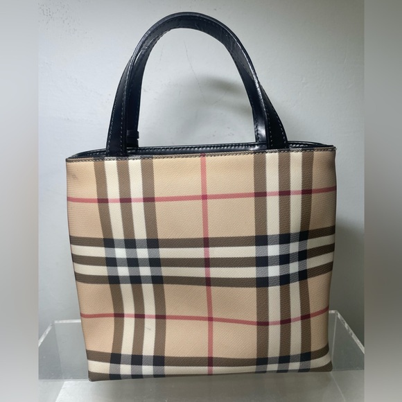 Authentic BURBERRY nova check small tote made in italy - Picture 5 of 16